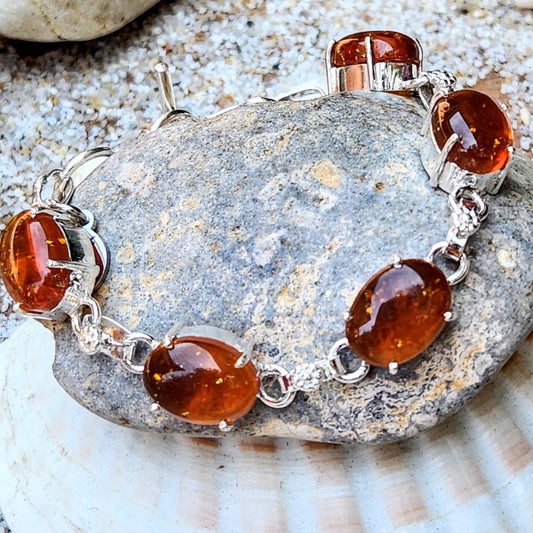 CALMING SUN - BALTIC AMBER 925 BRACELET