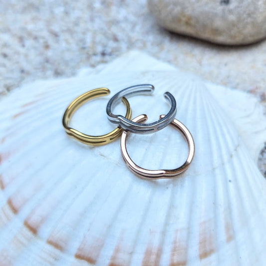 Double Waves - Rose Gold / Gold & Silver Waterproof Toe Rings