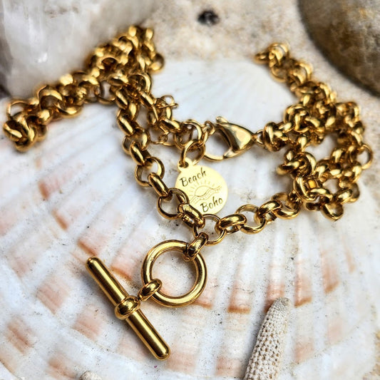GOLDEN FOB - 18K WATERPROOF FOB PENDANT NECKLACE