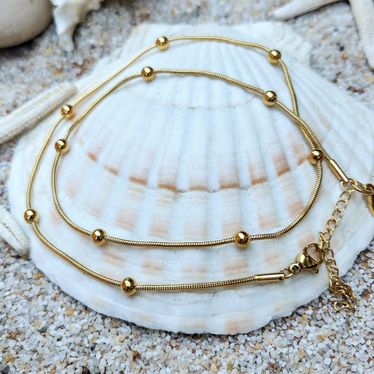 Saturn Gold - Waterproof 18K Gold Ball Pendant Necklace