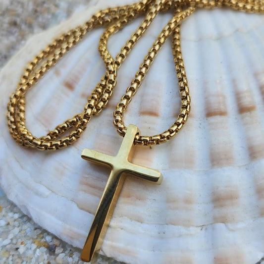 COMPASSION GOLD - 18K WATERPROOF MEN'S CHAIN NECKLACE - Premium necklaces from www.beachboho.com.au - Just $65! Shop now at www.beachboho.com.au