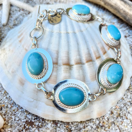 ATLANIS BLUE - LARIMAR GEMSTONE 925 BRACELET