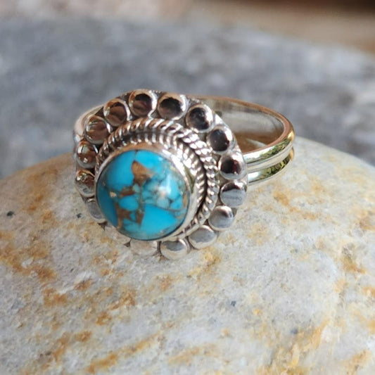 LUCKY PENNY - COPPER TURQUOISE 925 RING - Premium Rings from www.beachboho.com.au - Just $75! Shop now at www.beachboho.com.au