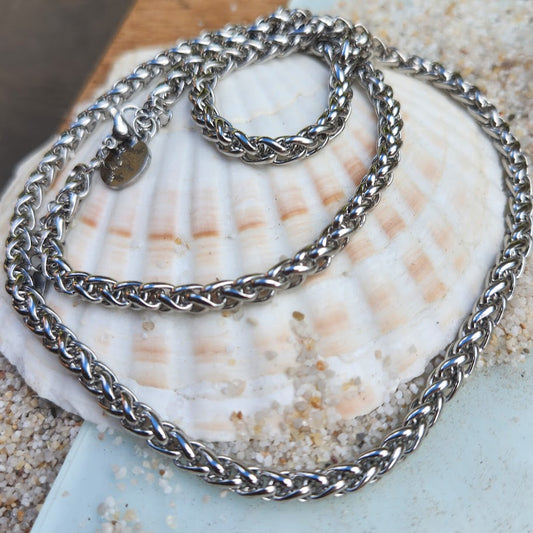 WHEAT - 18K & SILVER WATERPROOF MEN'S CHAIN NECKLACES - Premium necklaces from www.beachboho.com.au - Just $85! Shop now at www.beachboho.com.au
