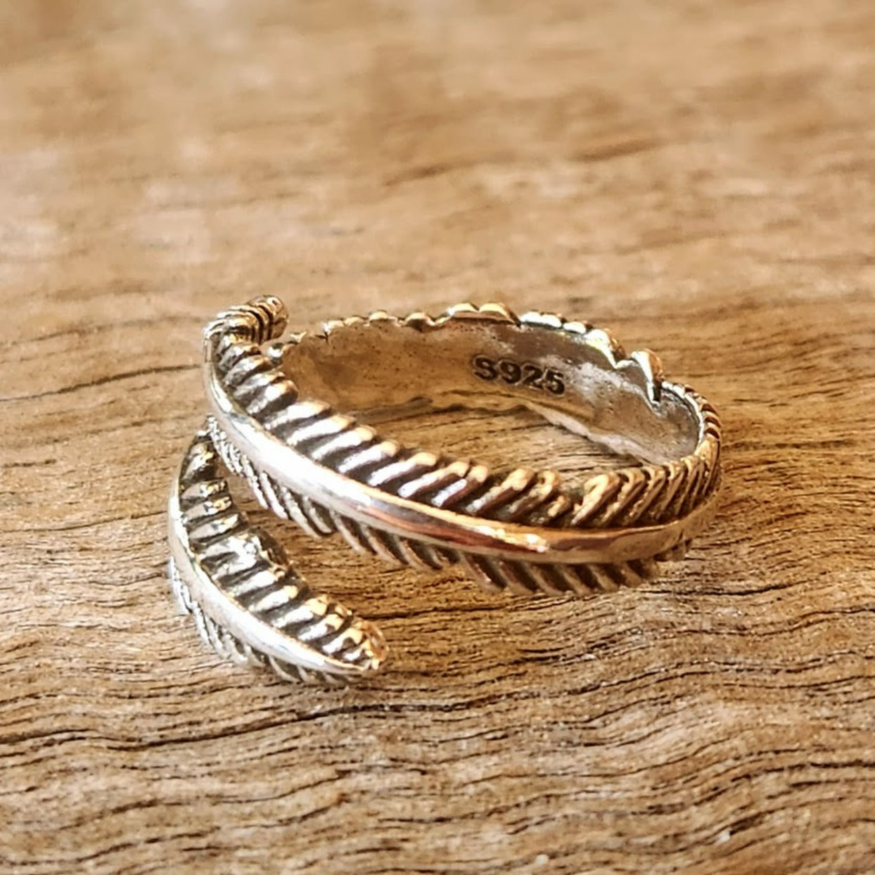 SILVER LEAVES 925 SILVER LEAF RING