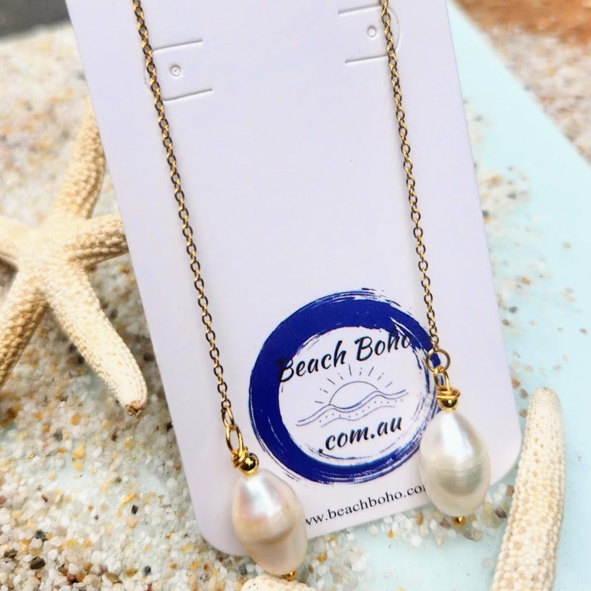 BAROQUE WHITE PEARL GOLD THREAD EARRINGS - Premium earrings from www.beachboho.com.au - Just $65! Shop now at www.beachboho.com.au