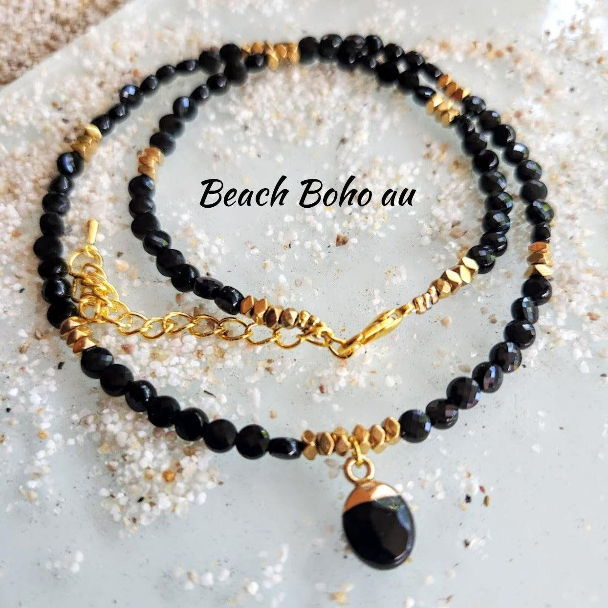 REBIRTH - ONYX GOLD NECKLACE - Premium necklaces from www.beachboho,com.au - Just $95! Shop now at www.beachboho.com.au
