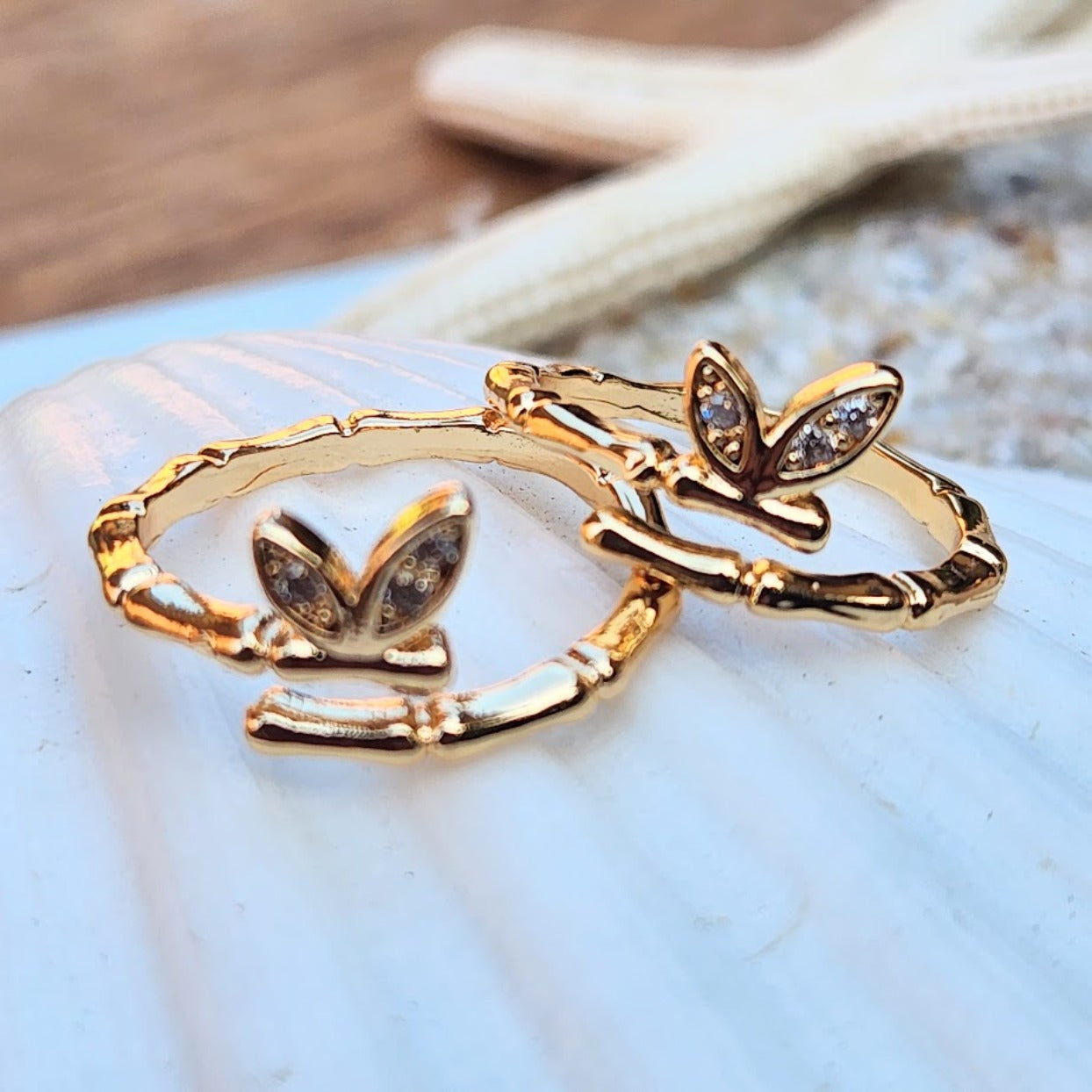 BAMBOO BUTTERFLY - WATERPROOF ADJUSTABLE RING - Premium Rings from www.beachboho.com.au - Just $25! Shop now at www.beachboho.com.au