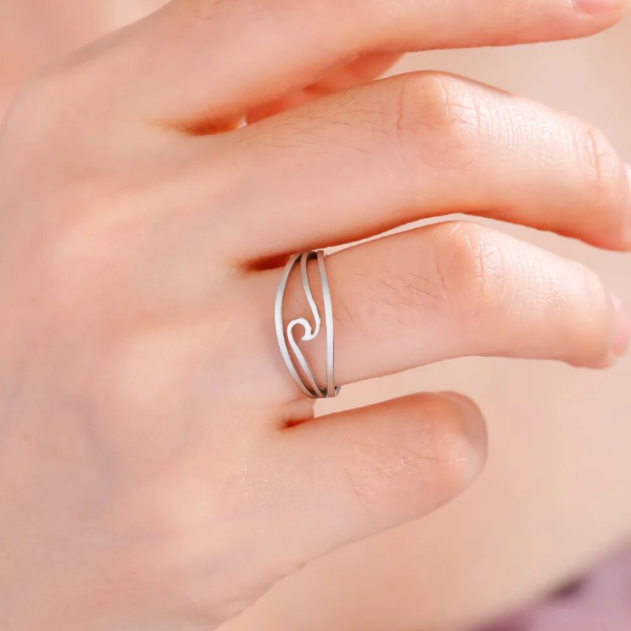 DOUBLE BANDED WAVES - WATERPROOF SILVER RING - Premium Rings from www.beachboho.com.au - Just $40! Shop now at www.beachboho.com.au