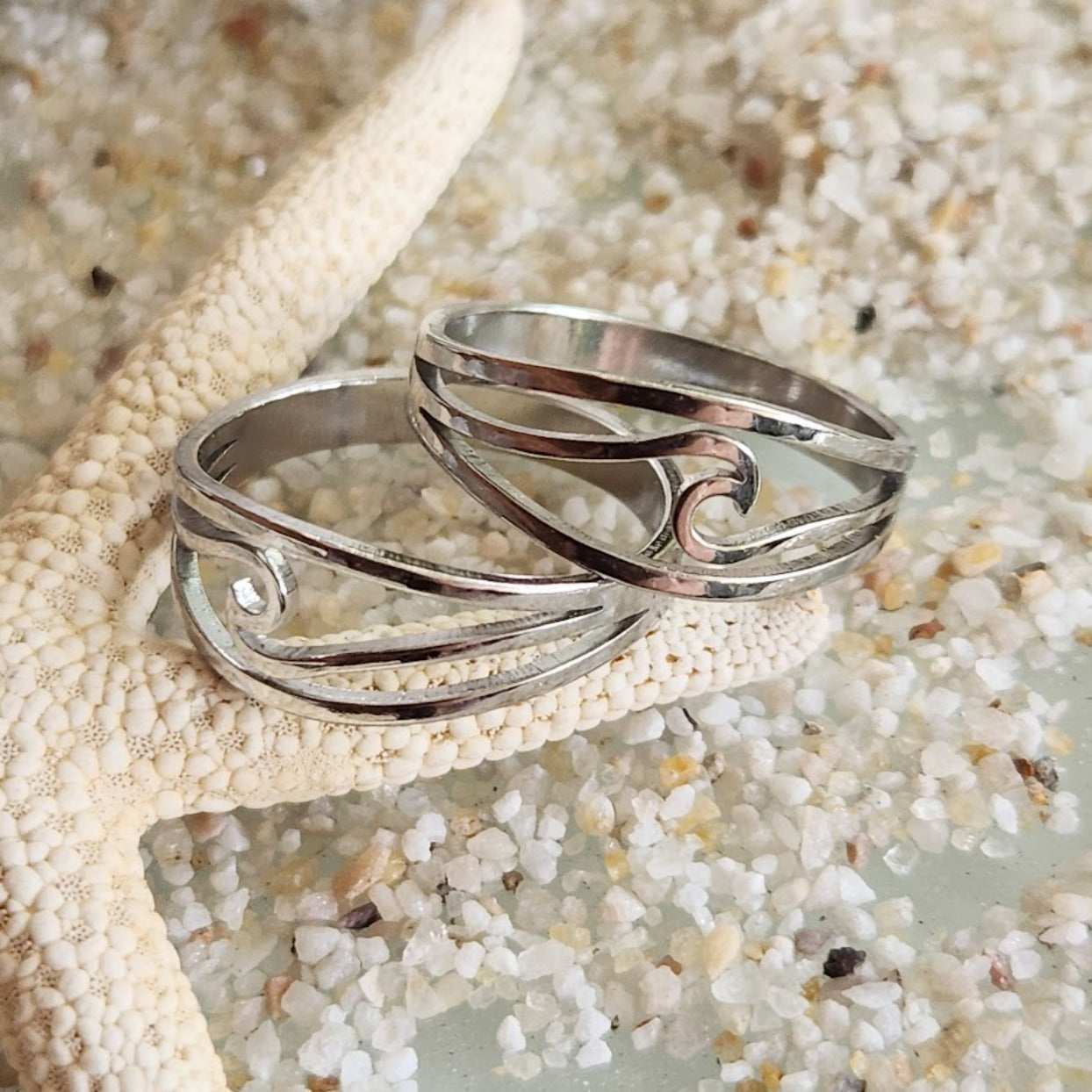 DOUBLE BANDED WAVES - WATERPROOF SILVER RING - Premium Rings from www.beachboho.com.au - Just $40! Shop now at www.beachboho.com.au