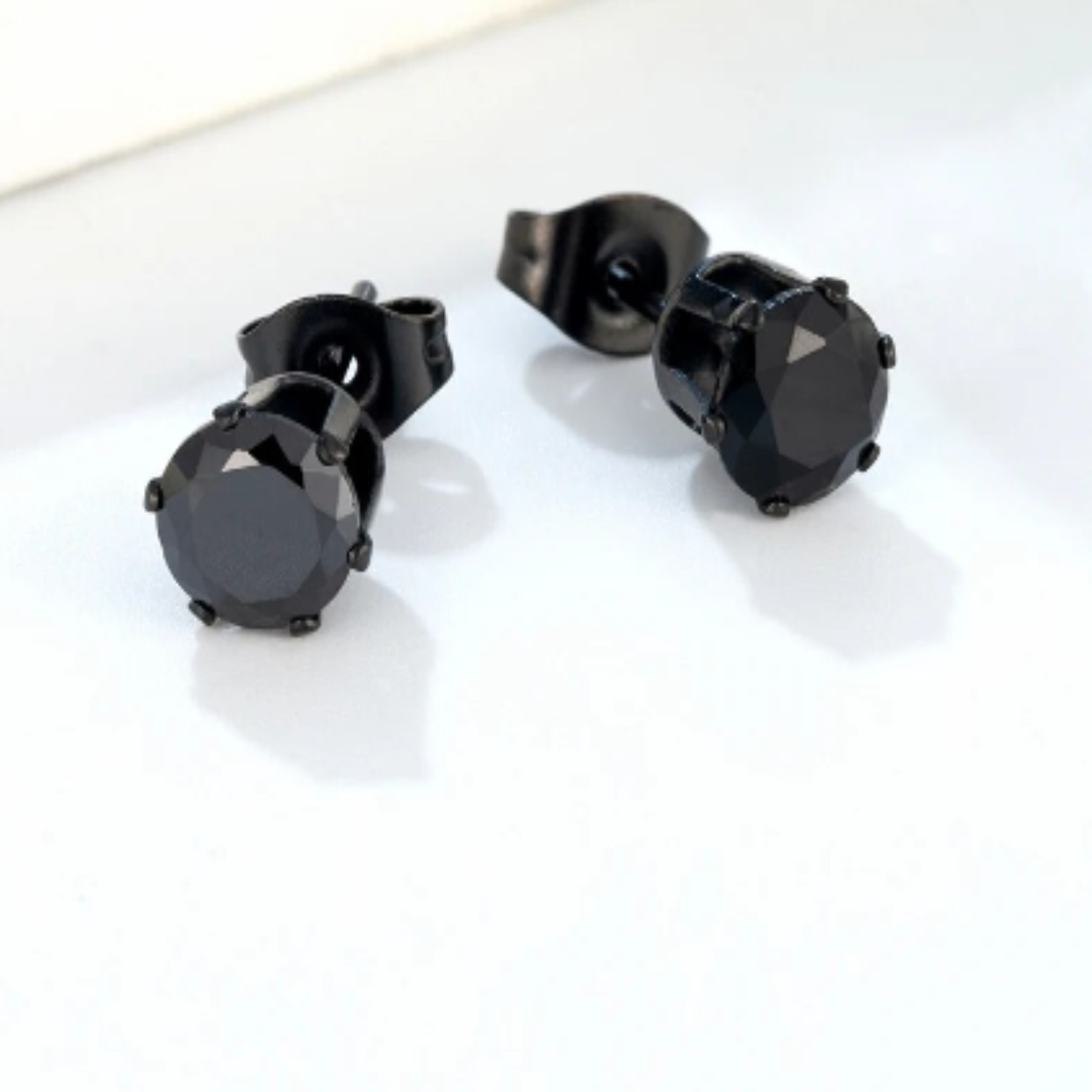 BLACK CZ -  18K GOLD WATERPROOF STUD EARRINGS - Premium earrings from www.beachboho.com.au - Just $35! Shop now at www.beachboho.com.au