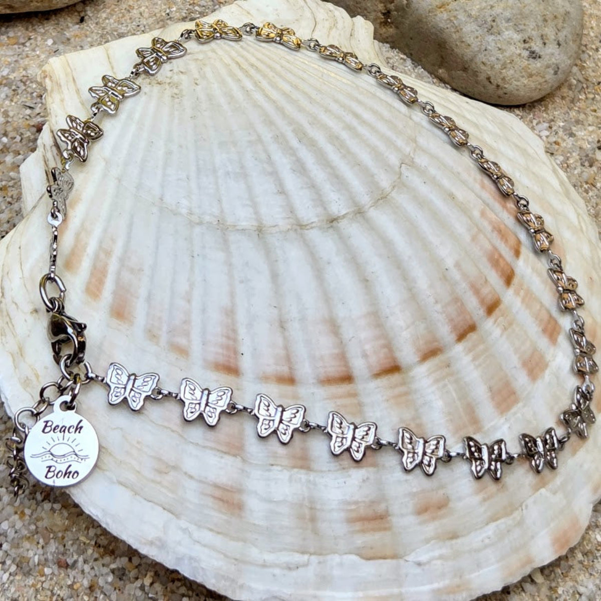 Butterfly Wings - Waterproof Silver or Gold Anklets