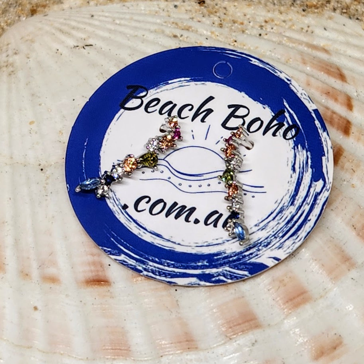 RAINBOW CLIMBERS - CUBIC ZIRCONIA 925 EARRINGS