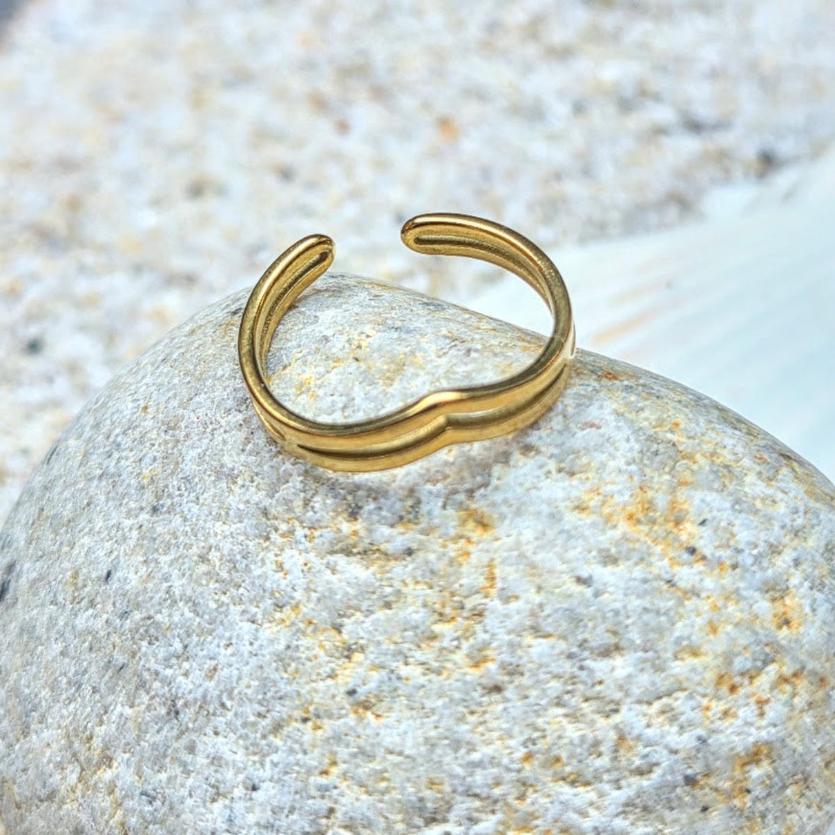 Double Waves - Rose Gold / Gold & Silver Waterproof Toe Rings
