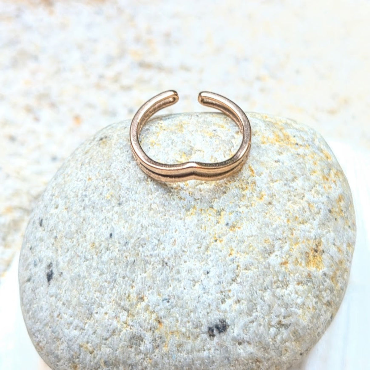 Double Waves - Rose Gold / Gold & Silver Waterproof Toe Rings
