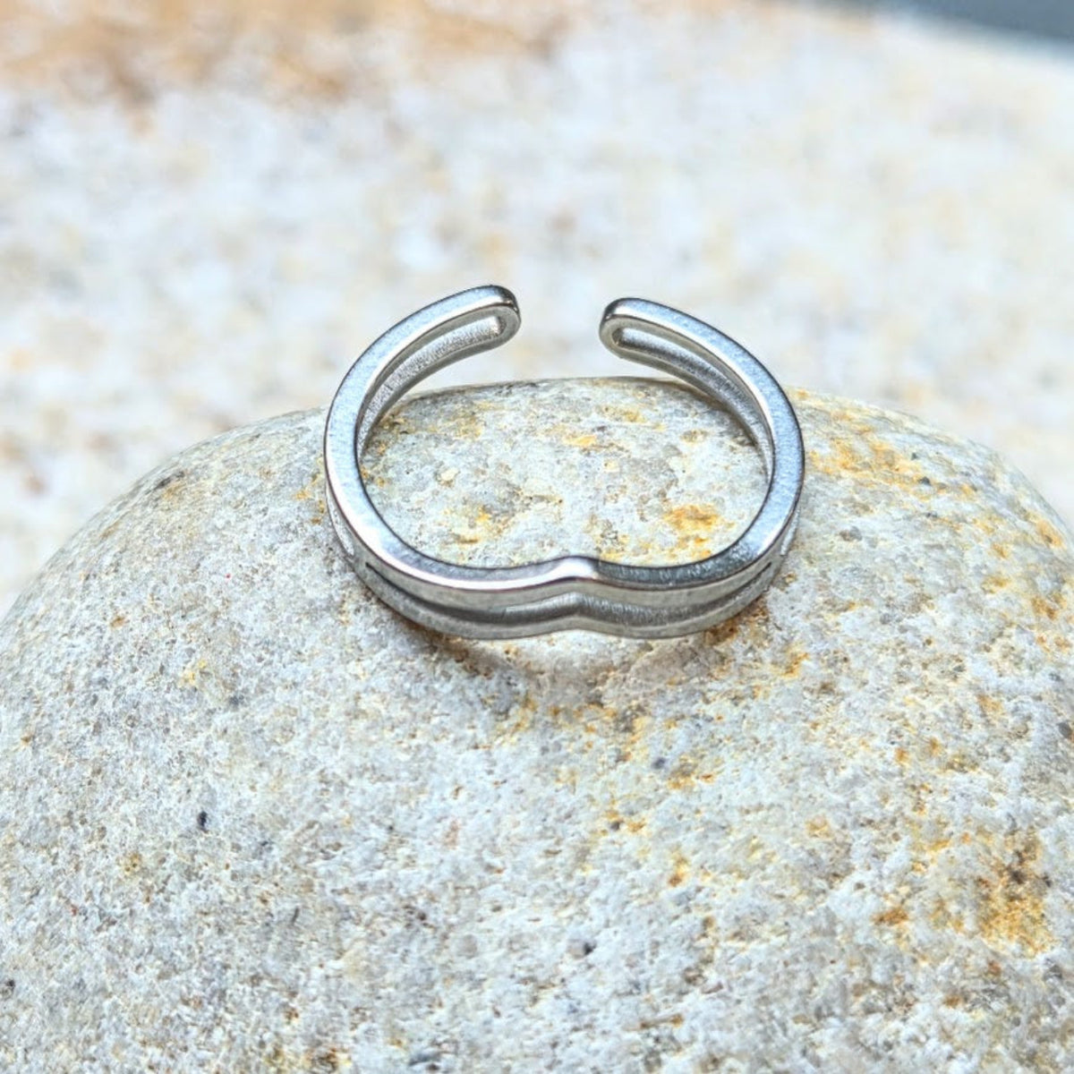Double Waves - Rose Gold / Gold & Silver Waterproof Toe Rings