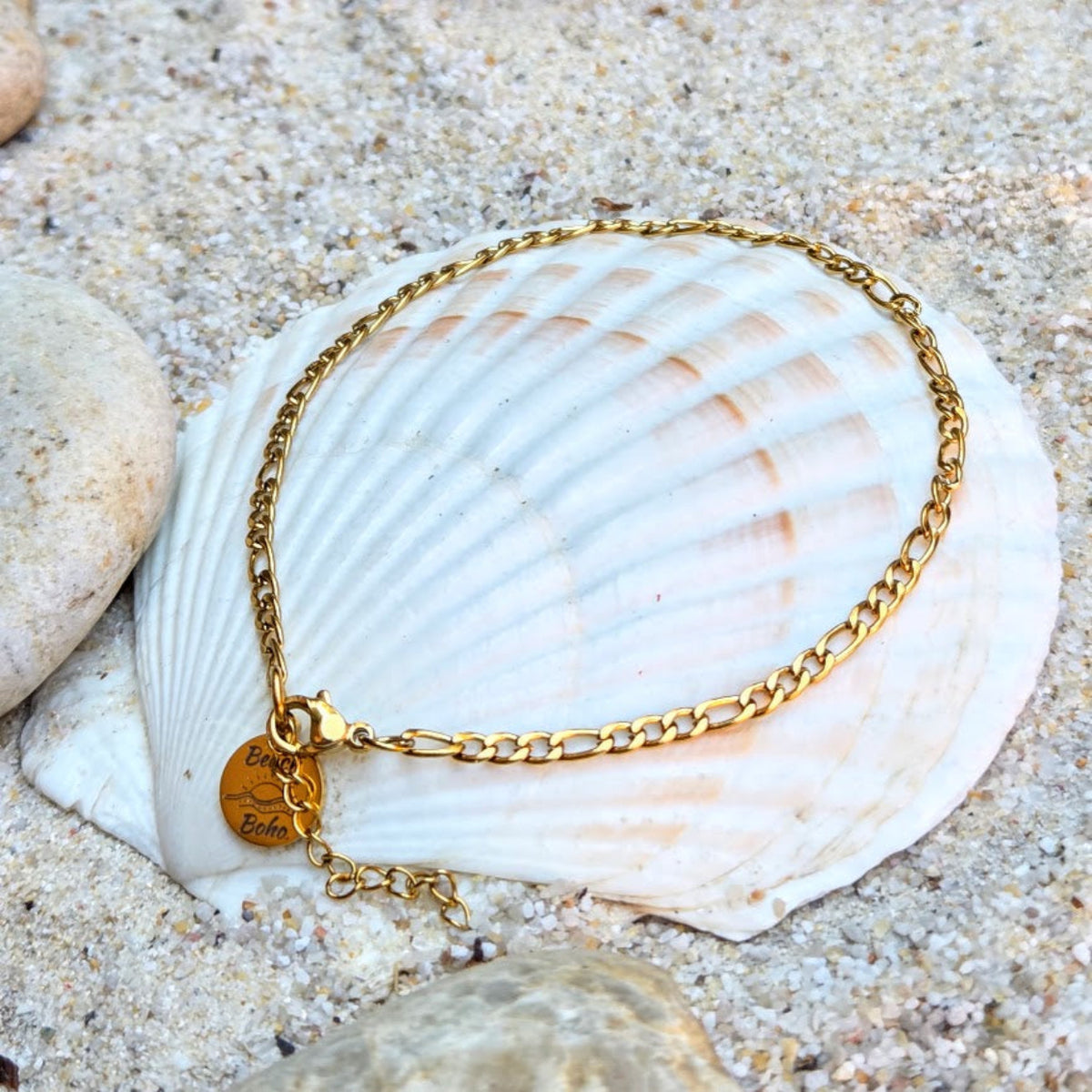 Figaro Chain Silver or Gold - Waterproof Beach Boho Anklets