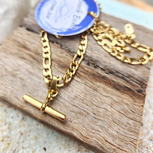 GOLD FOB CHAIN - WATERPROOF NECKLACE - Premium Necklace from www.beachboho.com.au - Just $75! Shop now at www.beachboho.com.au