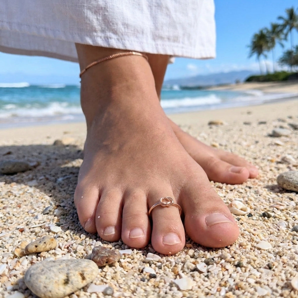 Little Love knots - Rose Gold / Gold & Silver Waterproof Toe Rings