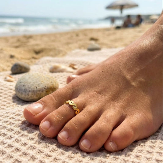 Little Waves - Rose Gold / Gold & Silver Waterproof Toe Rings