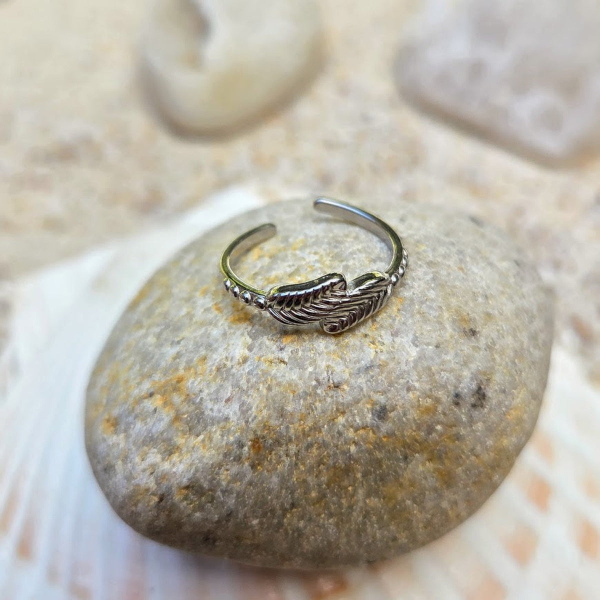 Summer Leaves - Gold Or Silver Waterproof Toe Rings