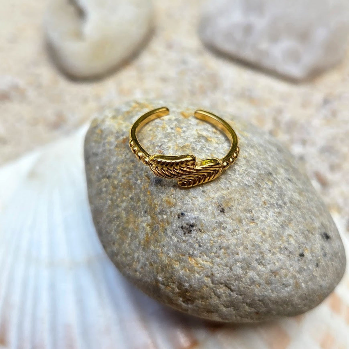 Summer Leaves - Gold Or Silver Waterproof Toe Rings