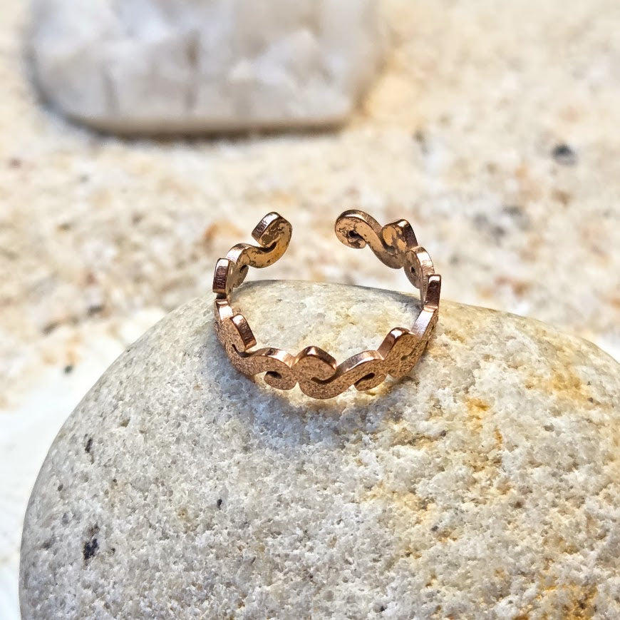 Little Waves - Rose Gold / Gold & Silver Waterproof Toe Rings