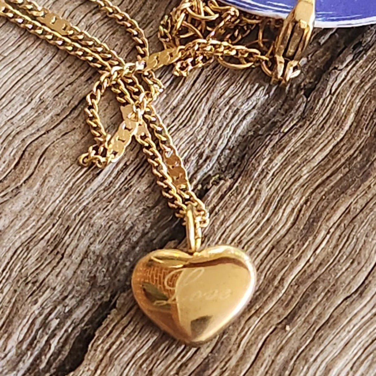GOLD HEART 'LOVE' WATERPROOF NECKLACE - Premium Necklace from www.beachboho.com.au - Just $65! Shop now at www.beachboho.com.au