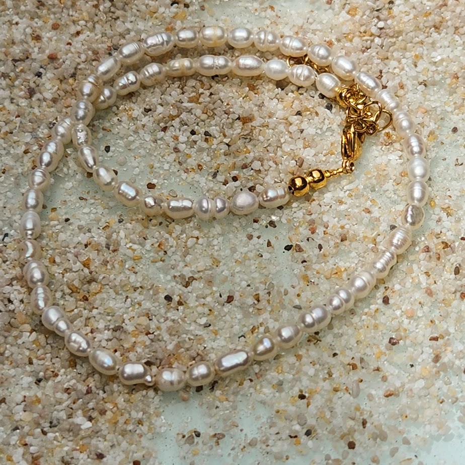 PERLA WHITE PEARL WATERPROOF 18K NECKLACE - Premium Necklace from www.beachboho.com.au - Just $75! Shop now at www.beachboho.com.au