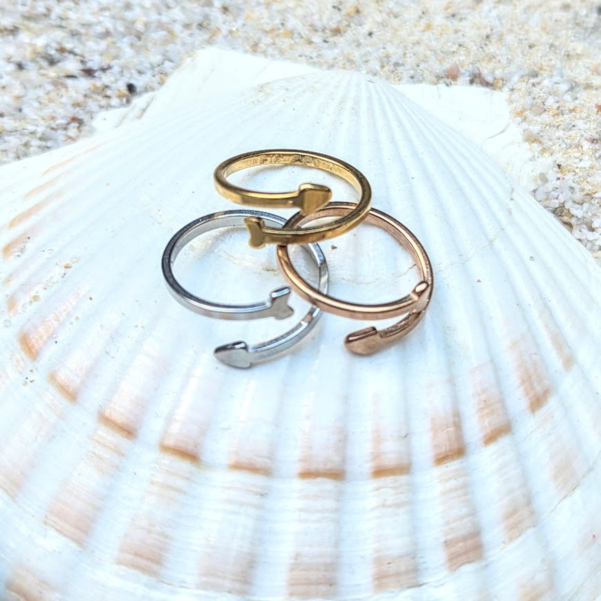Love Arrow - Rose Gold / Gold & Silver Waterproof Toe Rings