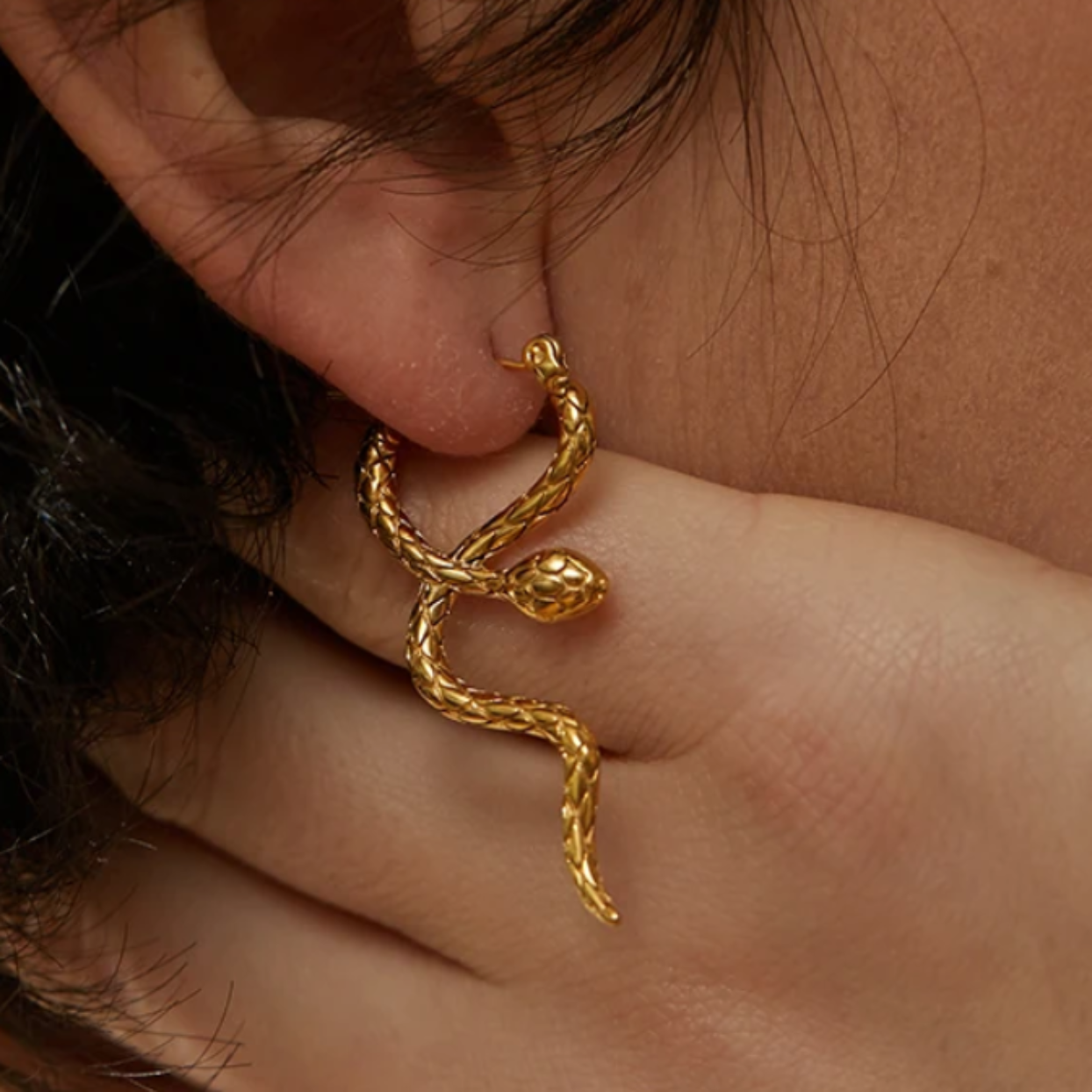 GOLD WATERPROOF EARRINGS - Main Image