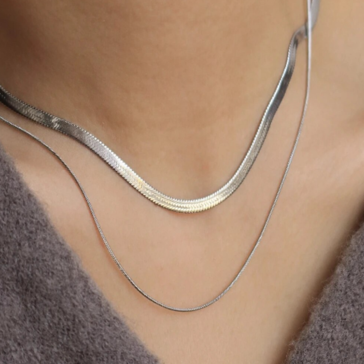 CLASSIC SILVER SNAKE - WATER PROOF NECKLACE - Premium necklaces from www.beachboho.com.au - Just $65! Shop now at www.beachboho.com.au